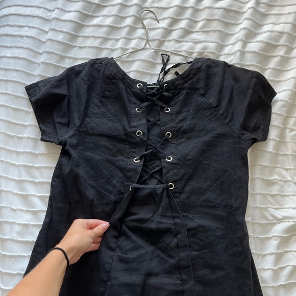 Lace up back Theory dress - Picture 3 of 4